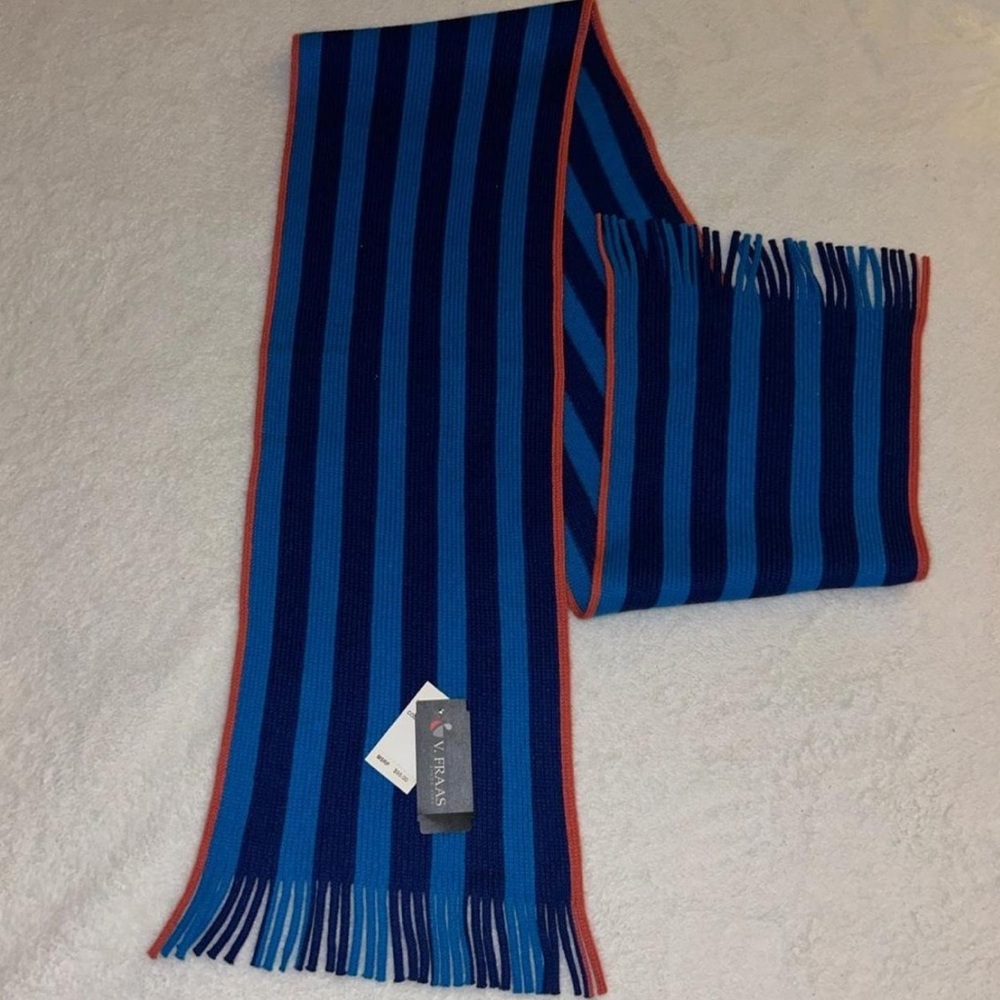 V. Fraas NWT Women’s Blue and Orange Scarf